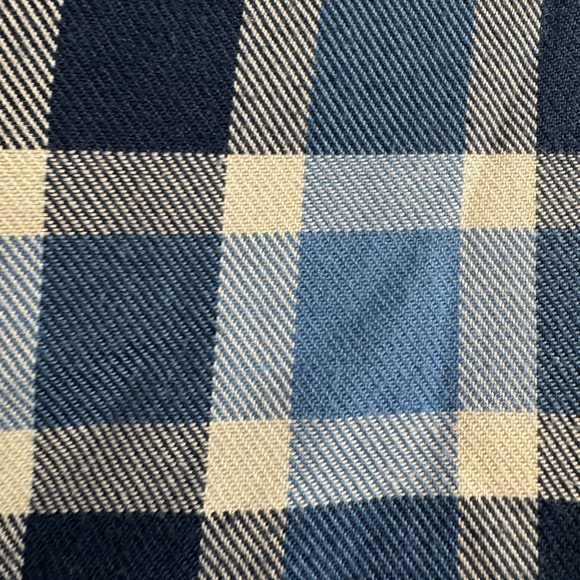 L.L. Bean Navy and White Plaid Shirt - Picture 3 of 3
